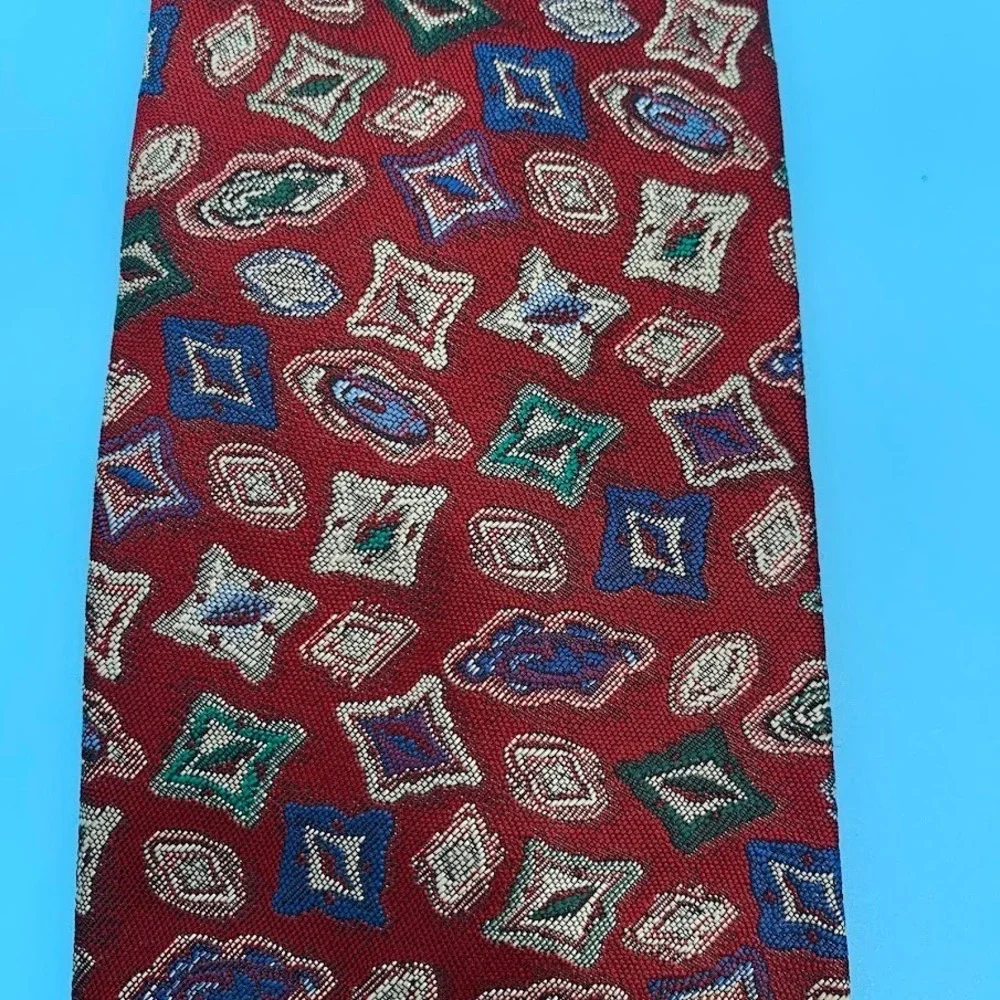 Vintage Christian Dior‎ Monsieur Geometric Preppy Classic Neck Tie